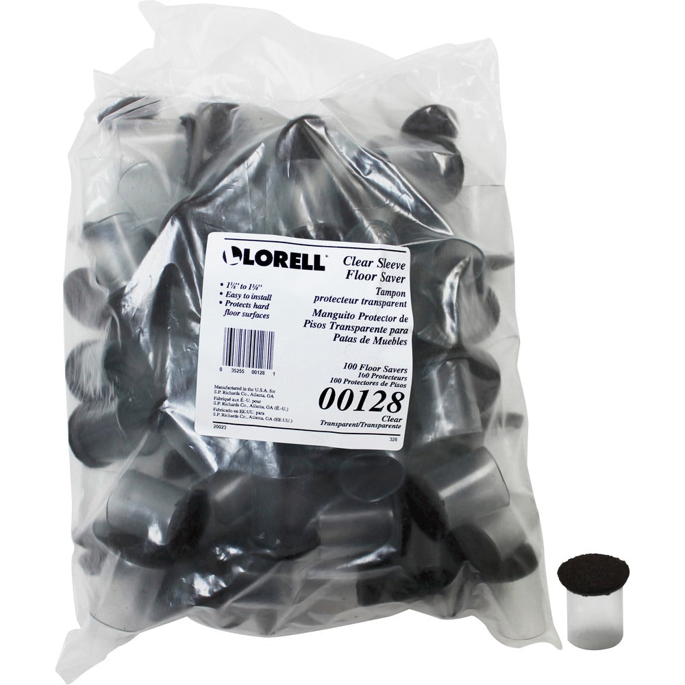Image of Lorell Floor Protector,1-1/8"FlxSlve,1-3/8"BseDia,1-7/8"H,100/BG,CL