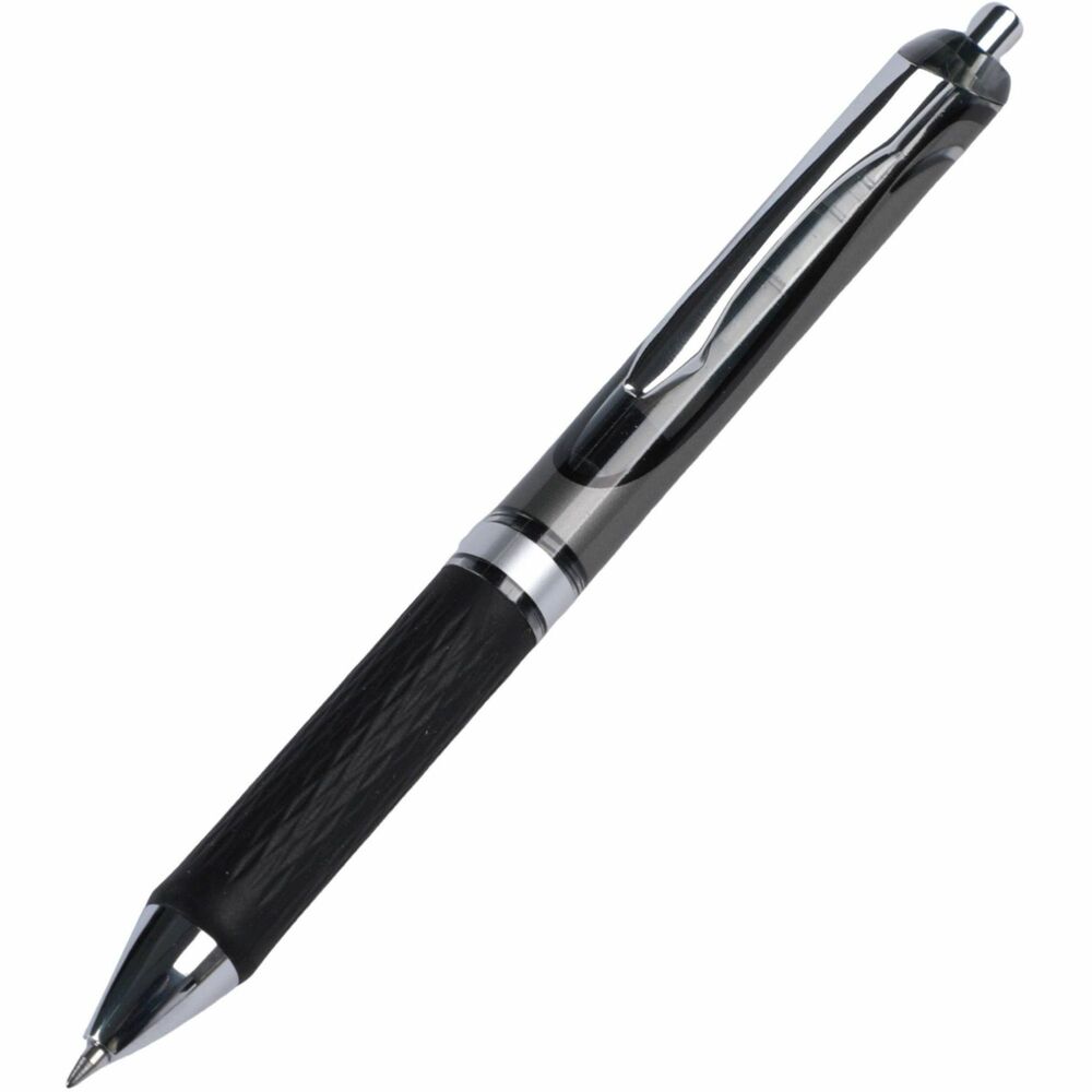 Image of Integra Pen, Gel, Retractable, 0.7mm, 1 DZ, Black Ink/Grip/Accents