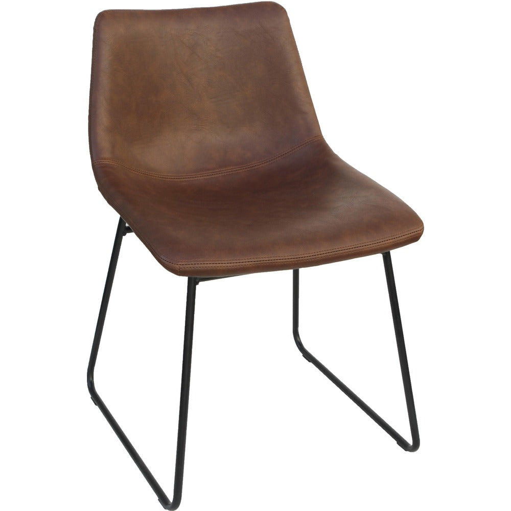 Image of Lorell Guest Chair, Leather, 18-7/8"x22-1/4"x29-1/8", 2/CT, Tan