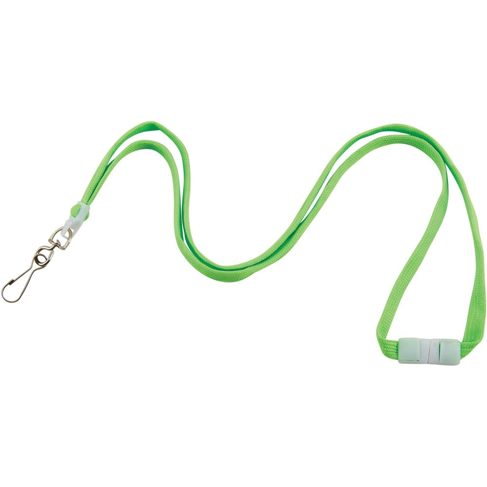 Image of Advantus Corp. Lanyard, Breakaway, 1/2"Wx36"L, 12/PK, Neon Green