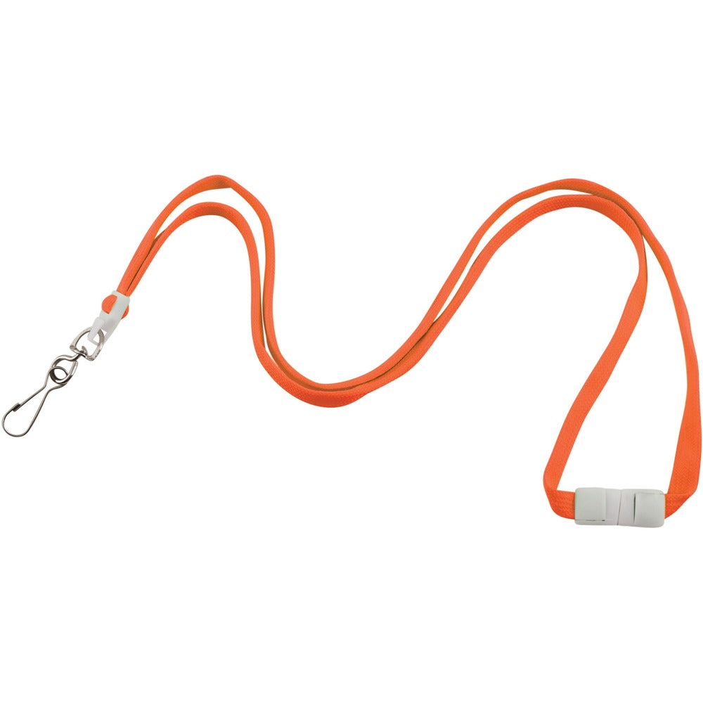 Image of Advantus Corp. Lanyard, Breakaway, 1/2"Wx36"L, 12/PK, Neon Orange