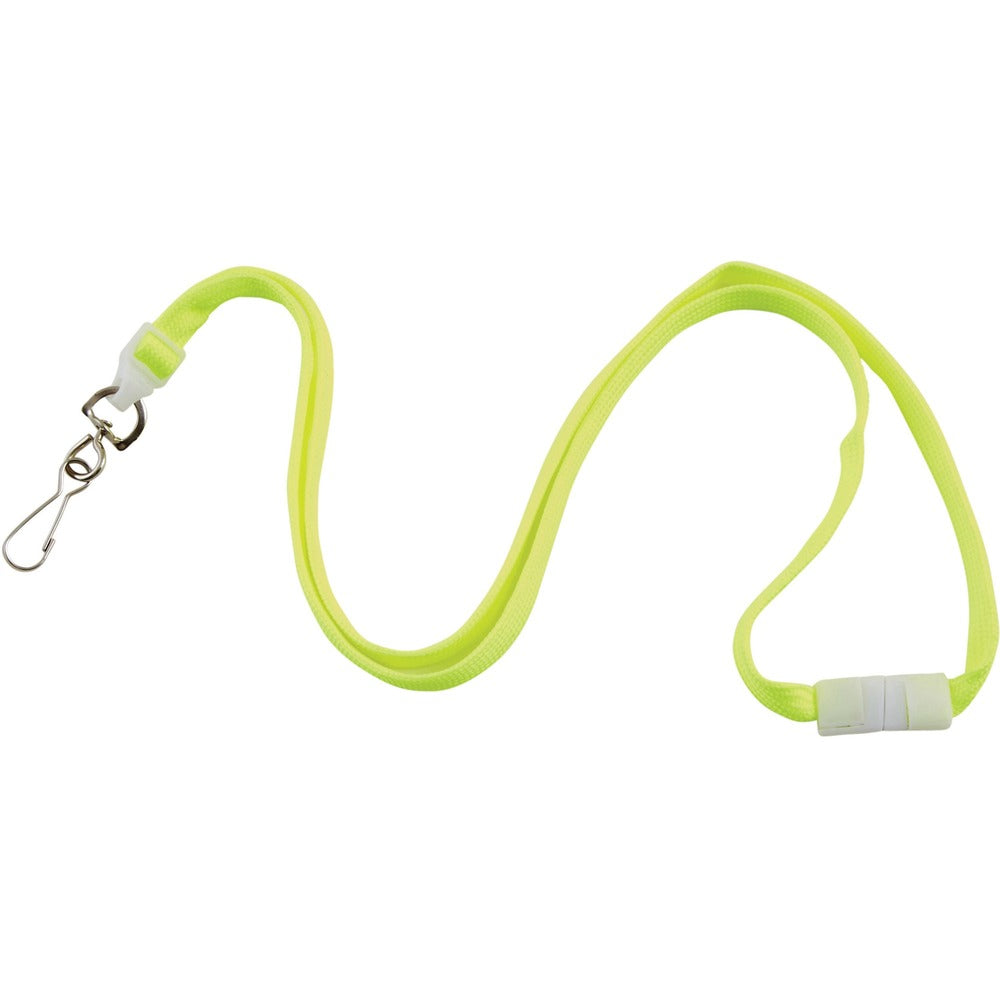 Image of Advantus Corp. Lanyard, Breakaway, 1/2"Wx36"L, 12/PK, Neon Yellow