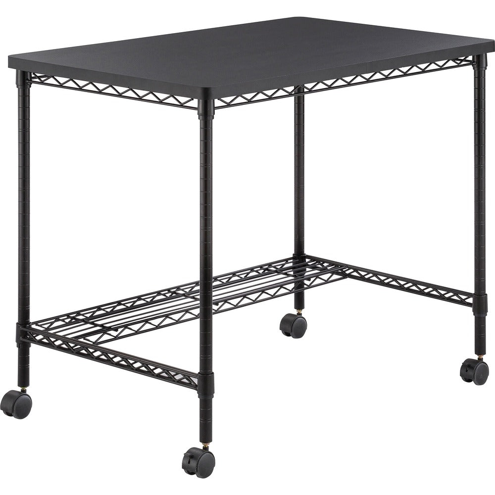 Image of Safco Desk,Mobile,Steel Frame,Melamine Top,35-3/4"x24"x30-3/4",BK