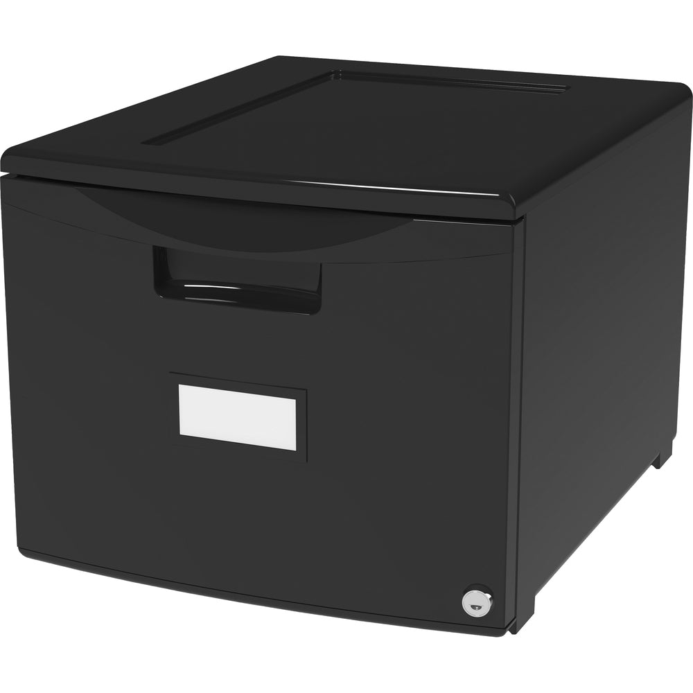 Image of Storex Industries Corporation Filing Drawer, Stackable, 14-3/4"Wx18-1/4"Lx12-3/4"H, Black