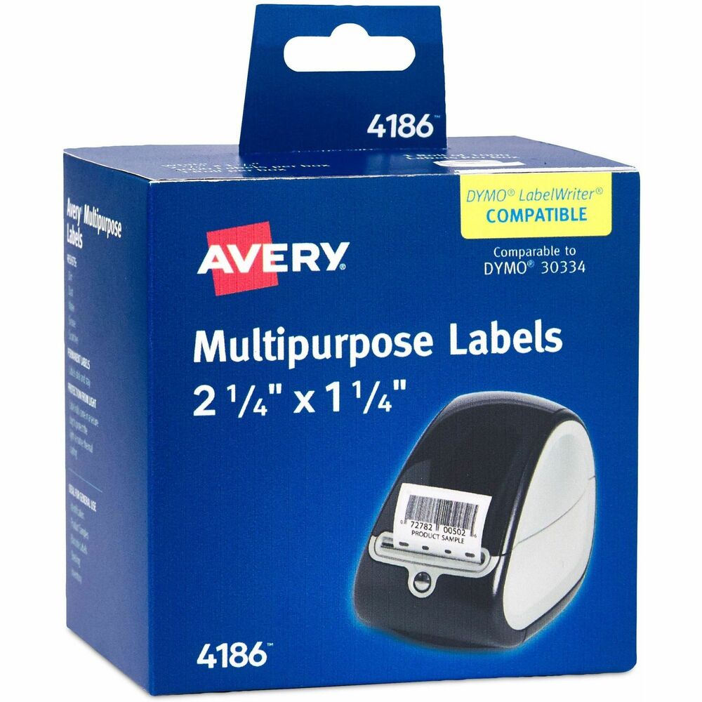 Image of Avery Labels, Thermal, Multipurpose, 2-1/4"x1-1/4", 1000/BX, White