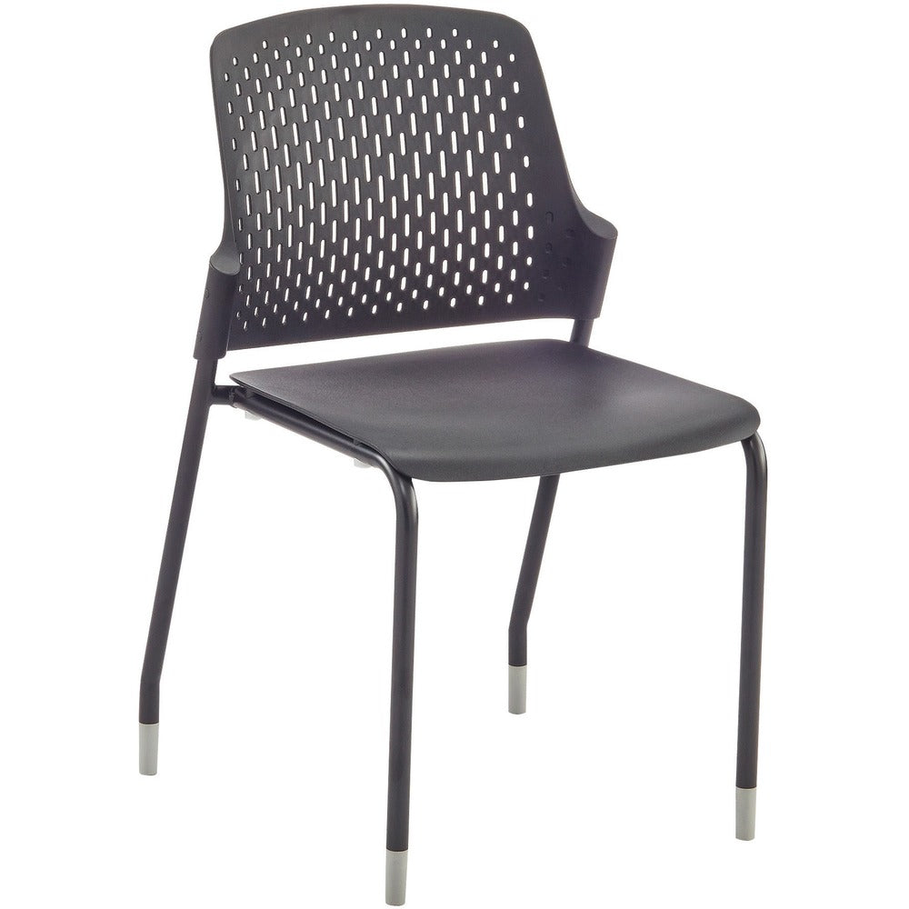Image of Safco Stack Chair,No Arms,4-Leg,19-3/4"x20-1/8"x32-1/4",4/CT,Black