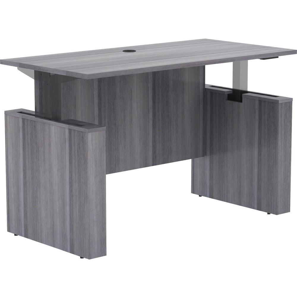 Image of Lorell Sit-Stand Desk Shell, Essentials, 60"x29"x29-49", WCharcoal