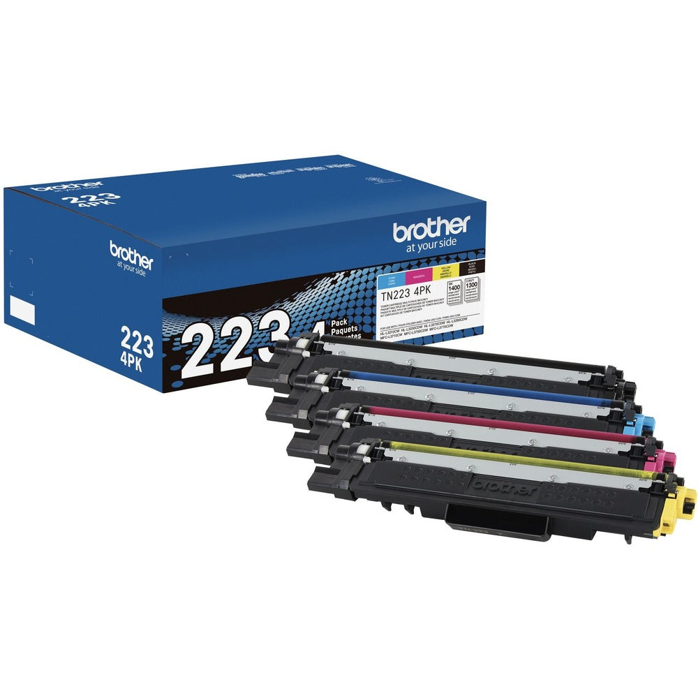 Image of Brother Toner Cartridges,1400 Yield BK/1300 Color,4/BX,BK/CYN/MA/YW