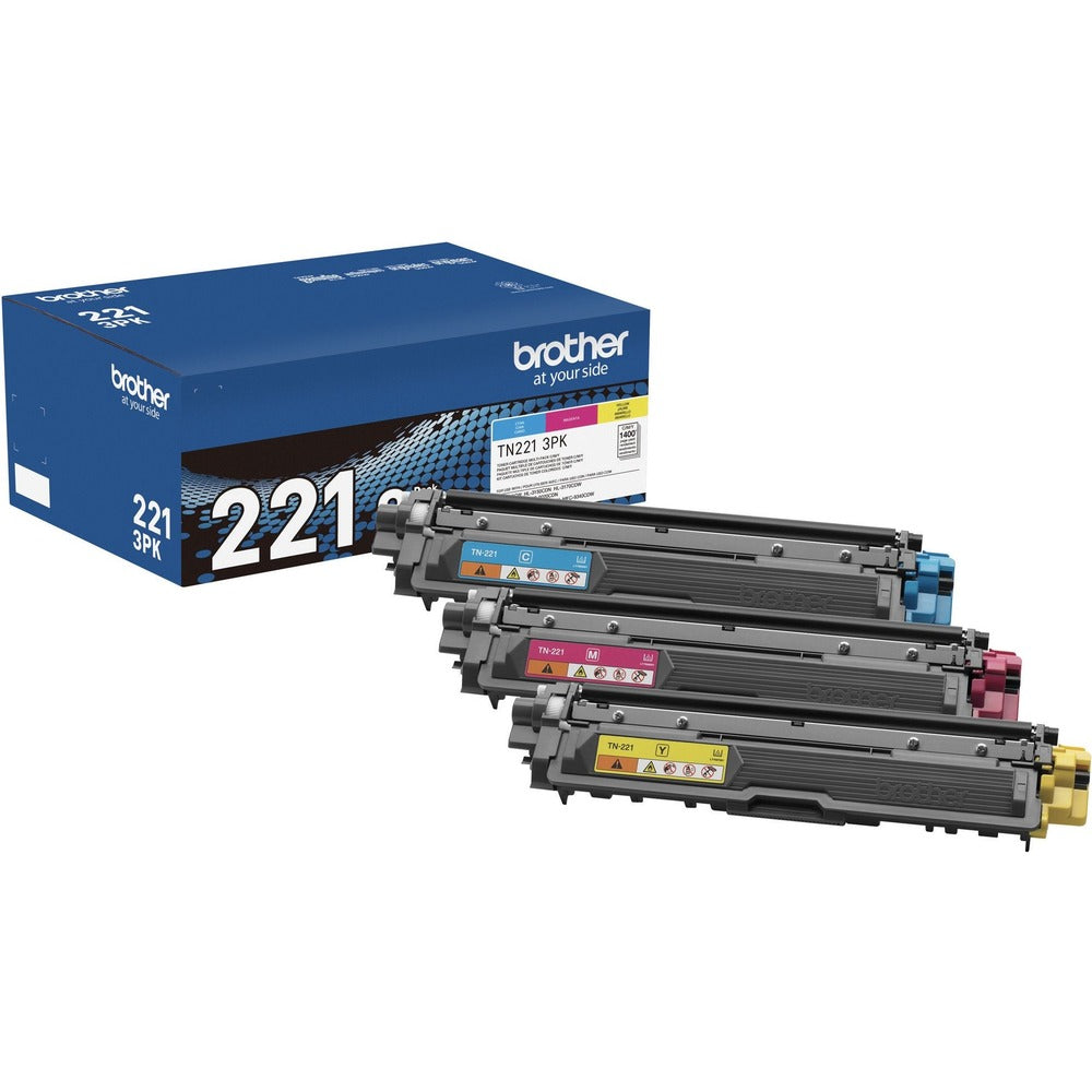 Image of Brother Toner Cartridges, 1400 Yield, 3/BX, CYN/MA/YW