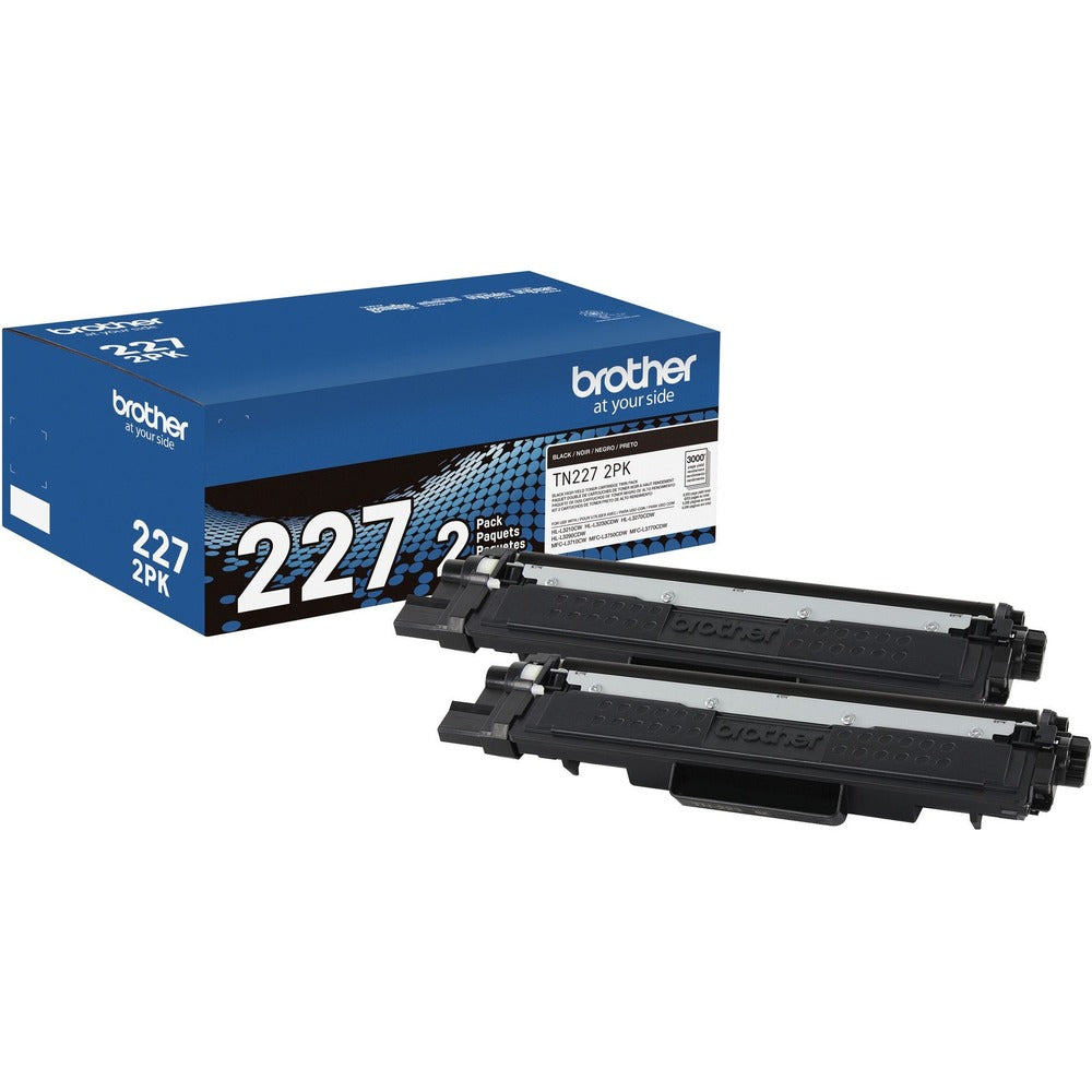 Image of Brother Toner Cartridge, 3000 Page Yield, 2/BX, BK