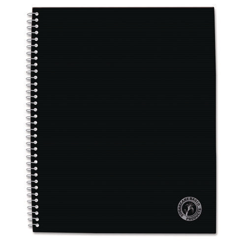 Image of Universal® Deluxe Sugarcane Based Notebooks, 1-Subject, Medium/College Rule, Black Coated-Bagasse Cover, (100) 11 x 8.5 Sheets