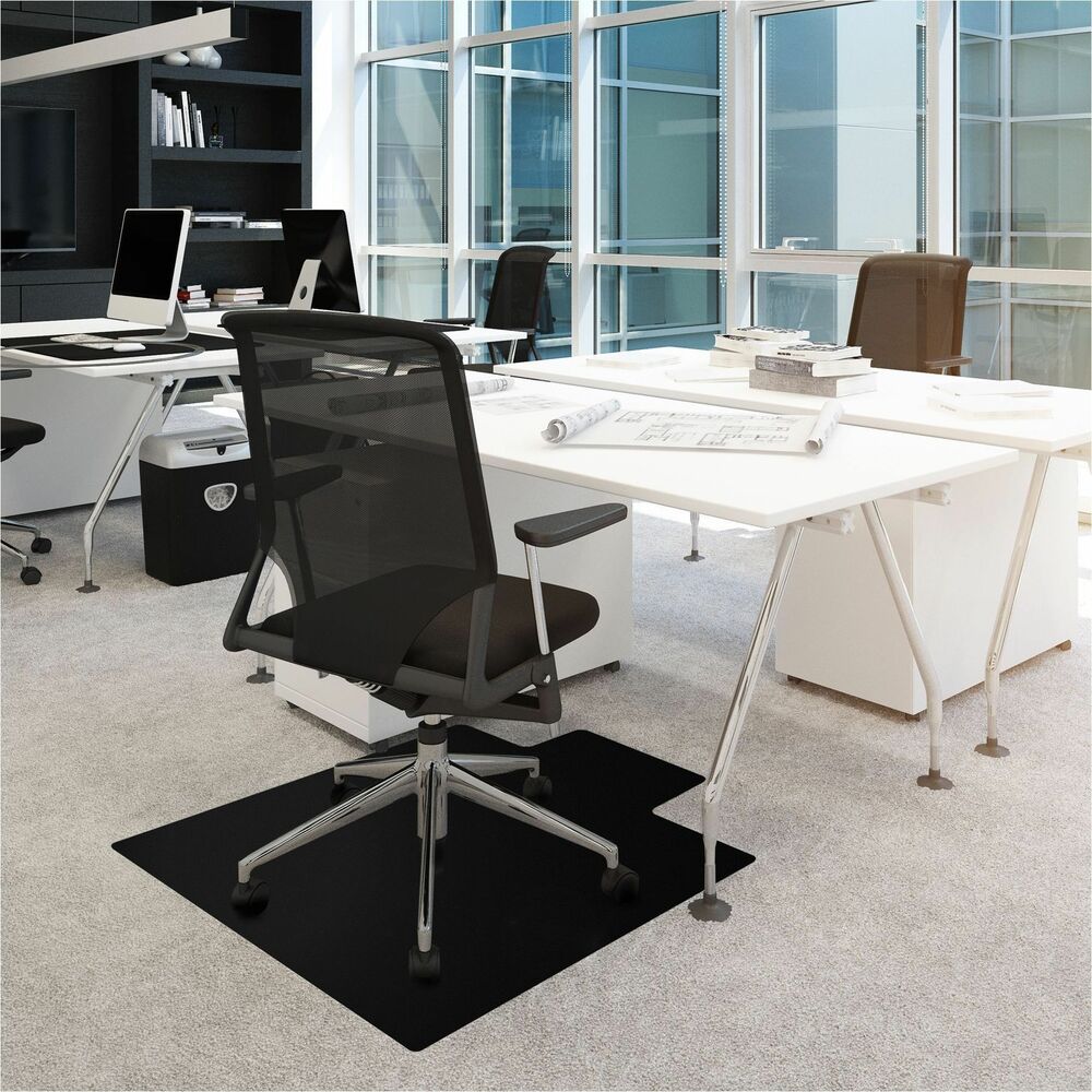 Image of FloorTex Chairmat, Low Pile, 36"Wx48"Lx3/5"H, Black