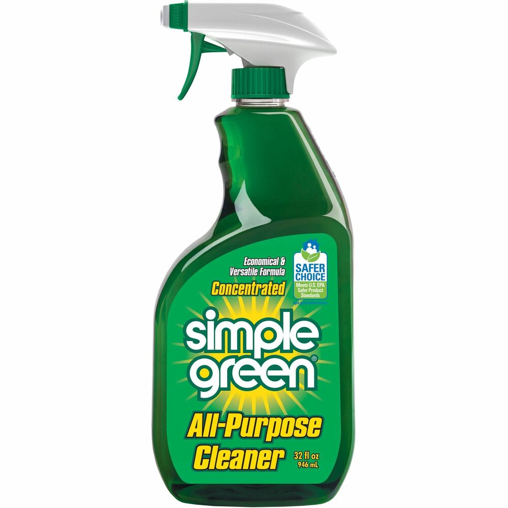 Image of Simple Green Cleaner, All-Purpose, Concentrated, 32 oz, 12/CT, Green