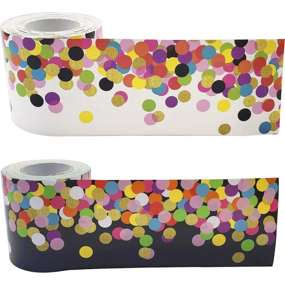 Image of Teacher Created Resources Border Trim, Confetti, 3"Wx50'L, 2 RL/ST, Multi