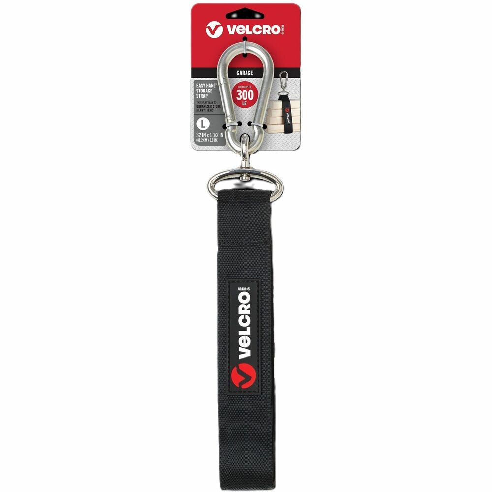 Image of Velcro Industries Strap, Easy Hang, 300 lb Cap, Large, 1-1/2"Wx32"H, Black
