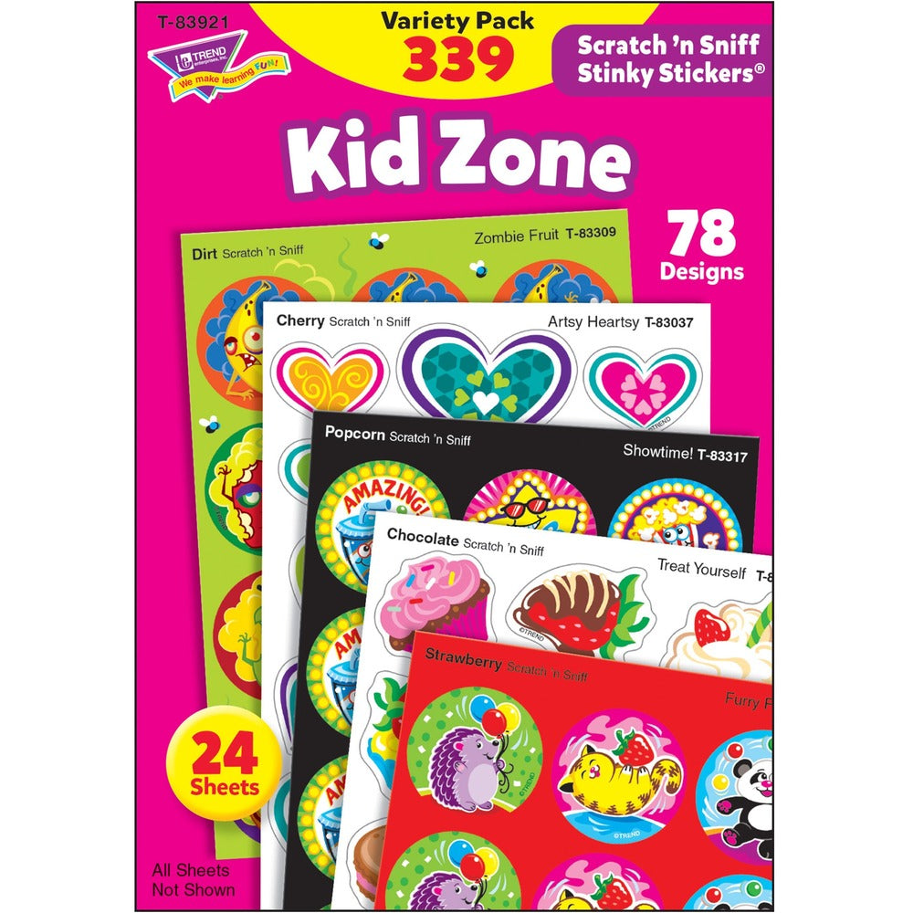 Image of Trend Enterprises Stickers, Scratch N Sniff, 4-1/8"Wx5-7/8"H, 339/PK, Multi