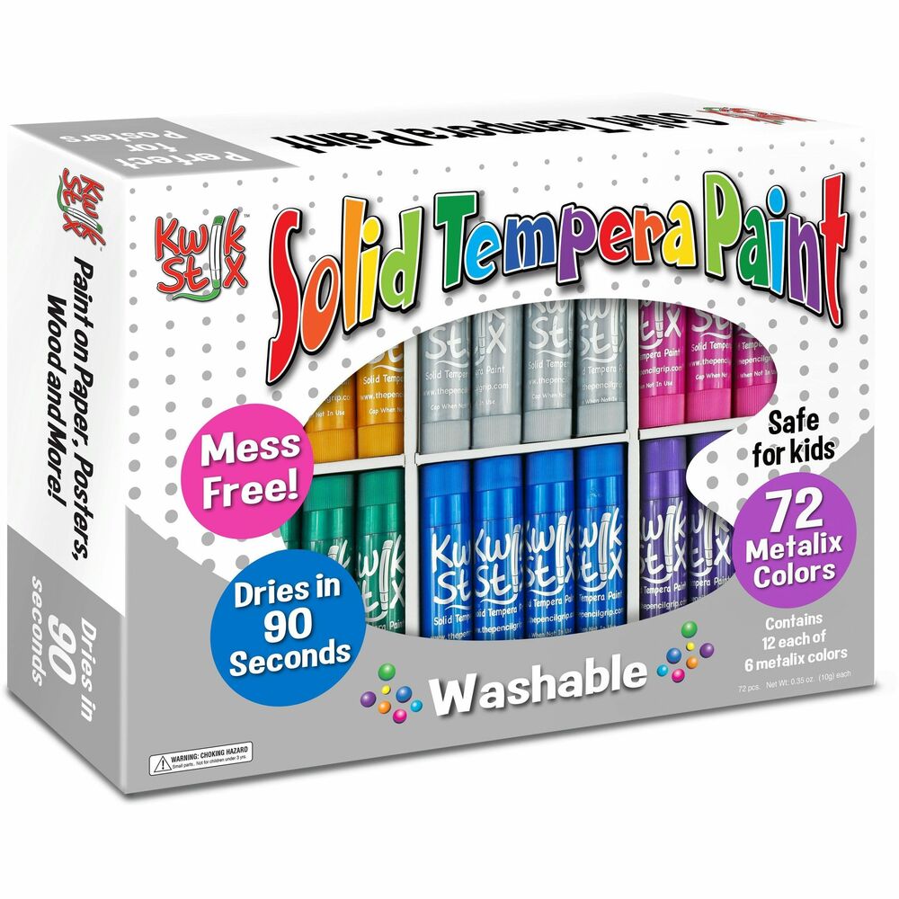 Image of The Pencil Grip Tempera Paint Sticks, Kwik Stix, 72/BX, AST Metallics