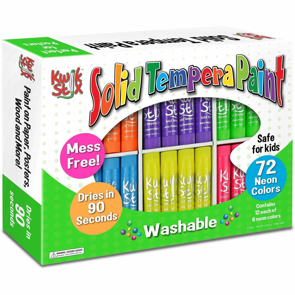 Image of The Pencil Grip Tempera Paint Sticks, Kwik Stix, 72/BX, AST Neon
