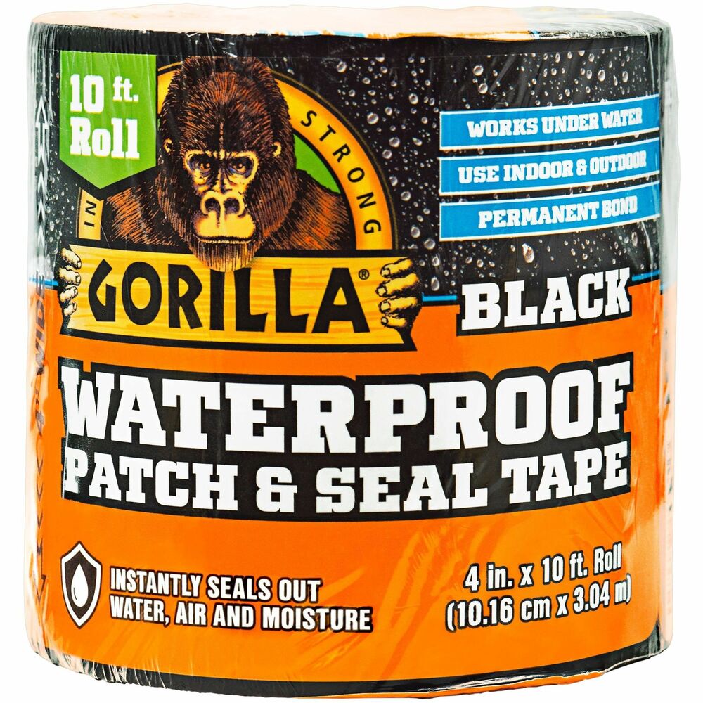 Image of The Gorilla Glue Company Patch and Seal Tape, 4-1/4"Wx4-1/4"Lx4"H, Black