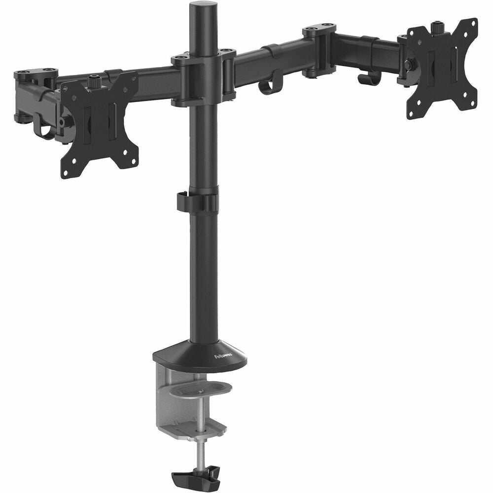 Image of Fellowes Monitor Arm,Dual,Height-Adj,f/27"Monitors,17.7"H,Black