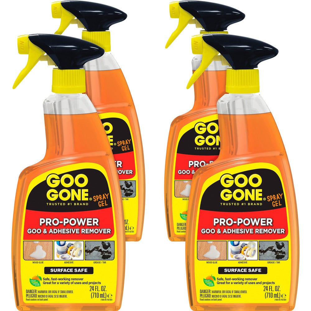 Image of Weiman Products Adhesive Remover, Spray Gel, 24 oz, 4/CT