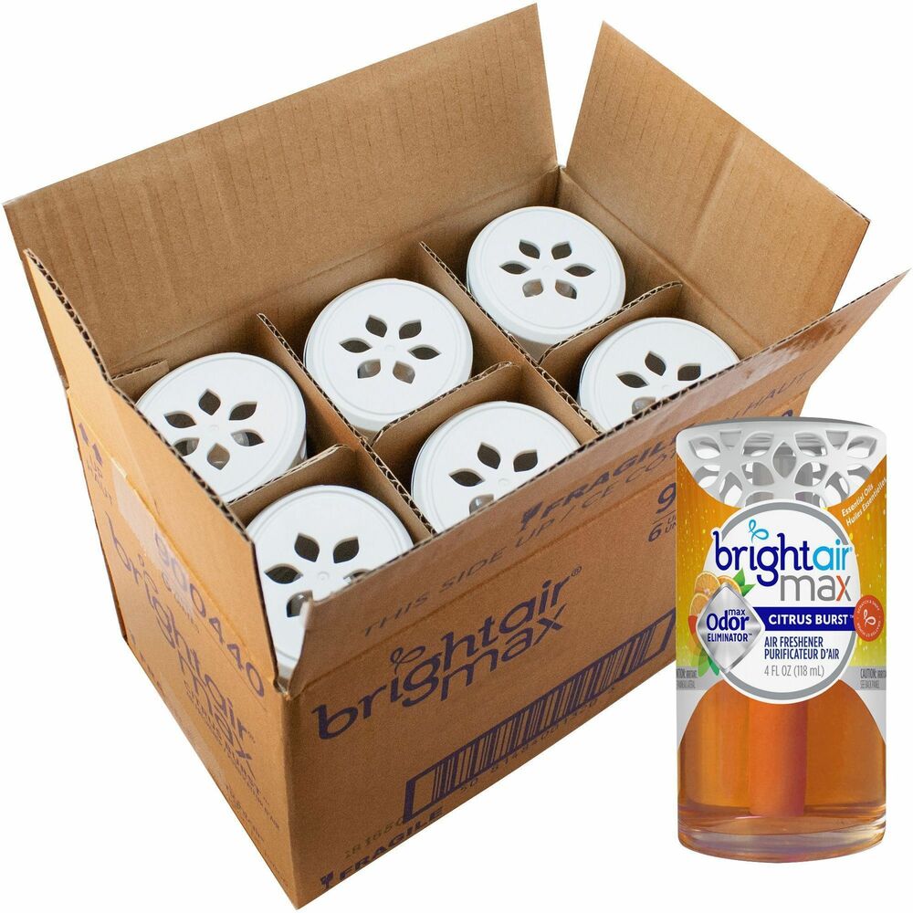 Image of Bright Air Air Freshener, Citrus Burst, 4 oz, 6/CT, Orange