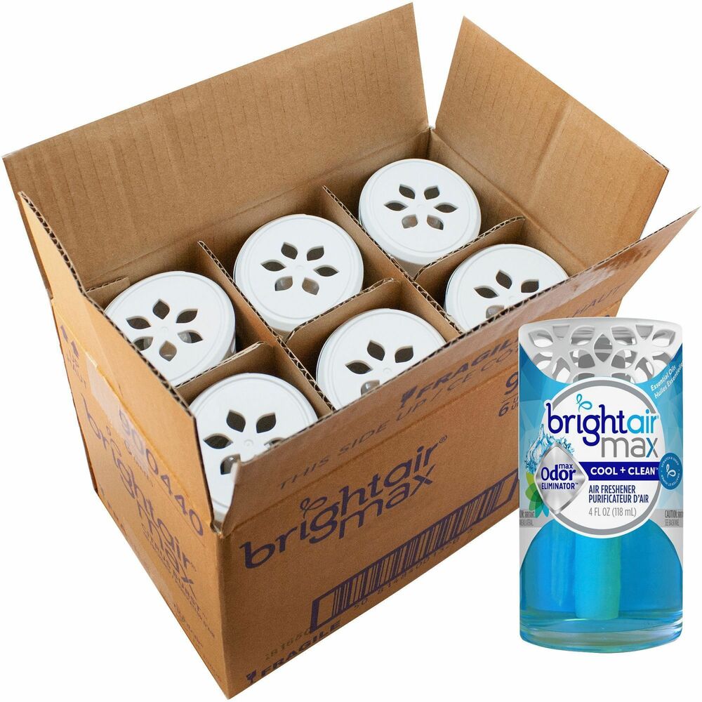 Image of Bright Air Air Freshener, Cool and Clean, 4 oz, 6/CT, Blue
