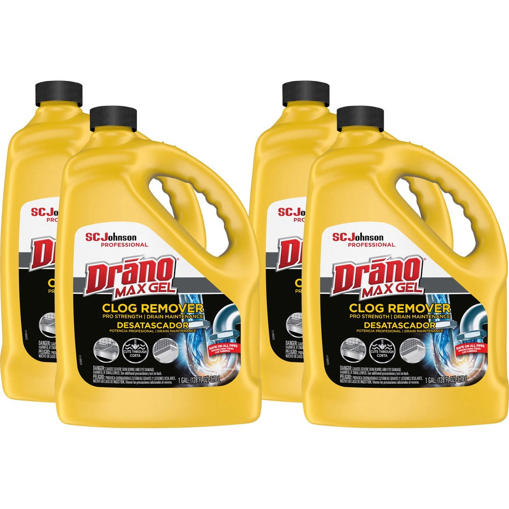 Image of S.C. JOHNSON & SON, INC Clog Remover, Max Gel, 128 fl. oz, 4/CT