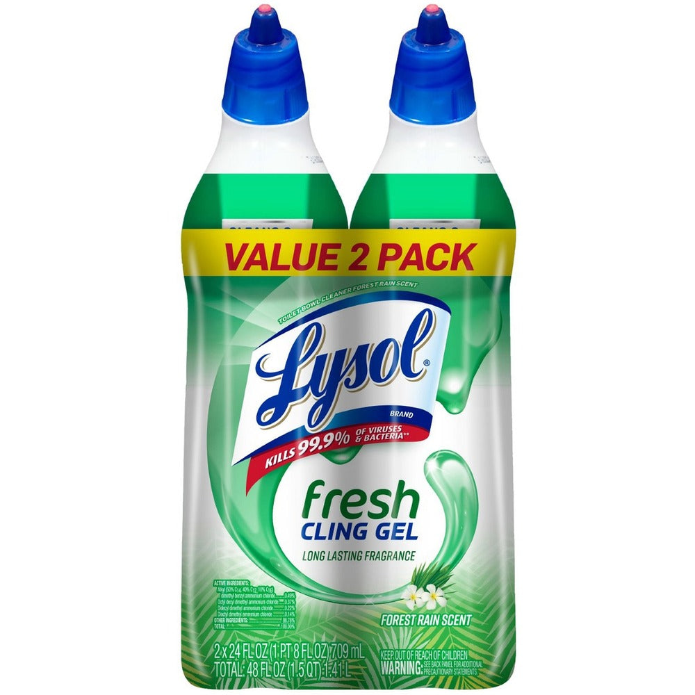 Image of Reckitt Benckiser Toilet Cleaner,Gel,ForestRainScent,24 oz,2/PK,4/CT,BE/WE