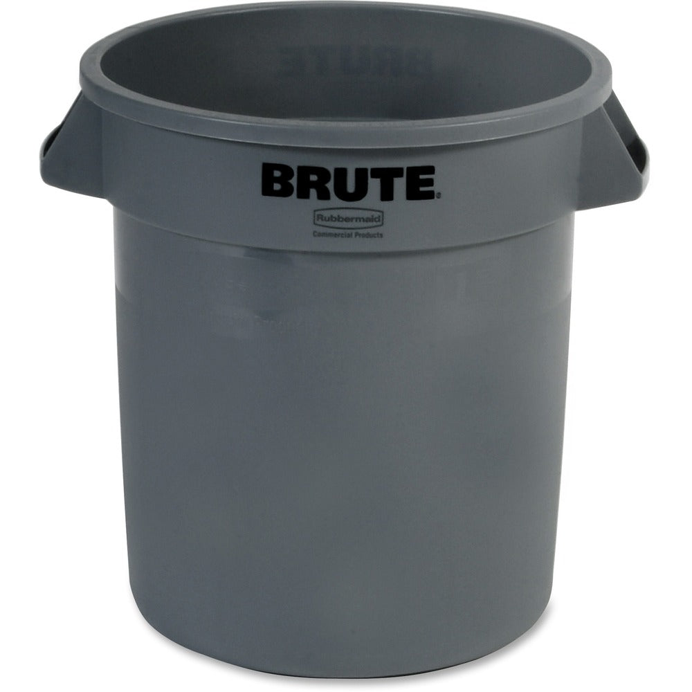 Image of Rubbermaid Commercial Products Brute Round Container, 10Gal, 15.6"Diax17.3"H, 6/CT, GY