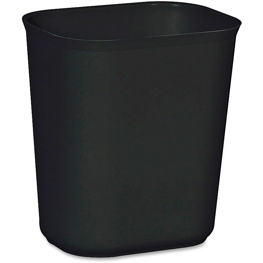Image of Rubbermaid Commercial Products Wastebasket,Fire-resist,14Qt,8-1/4"x11-1/8"x12-1/4",6/CT,BK