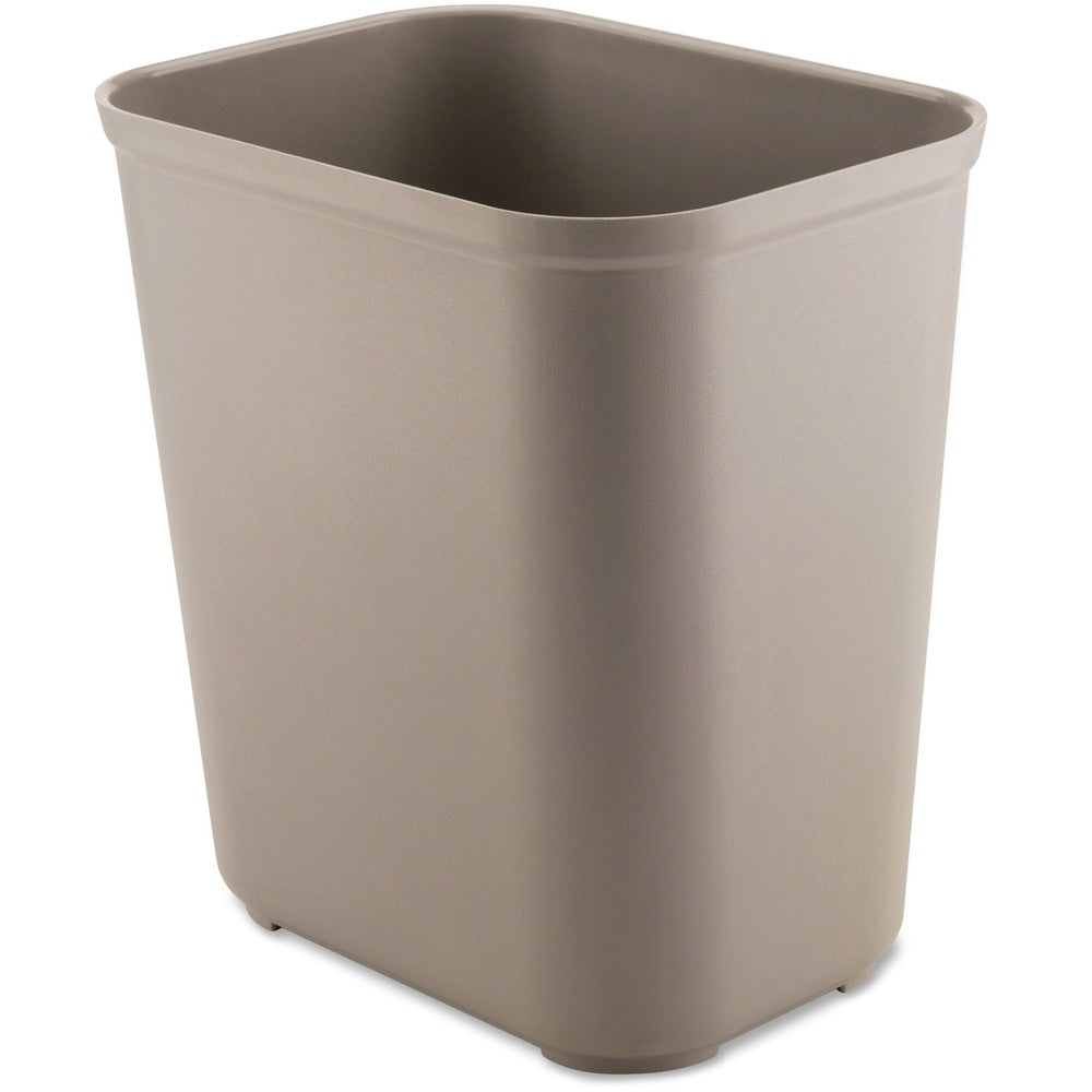 Image of Rubbermaid Commercial Products Wastebasket,Fire-Resist,28Qt,14-1/2"x10-1/2"x15-1/2",6/CT,BG