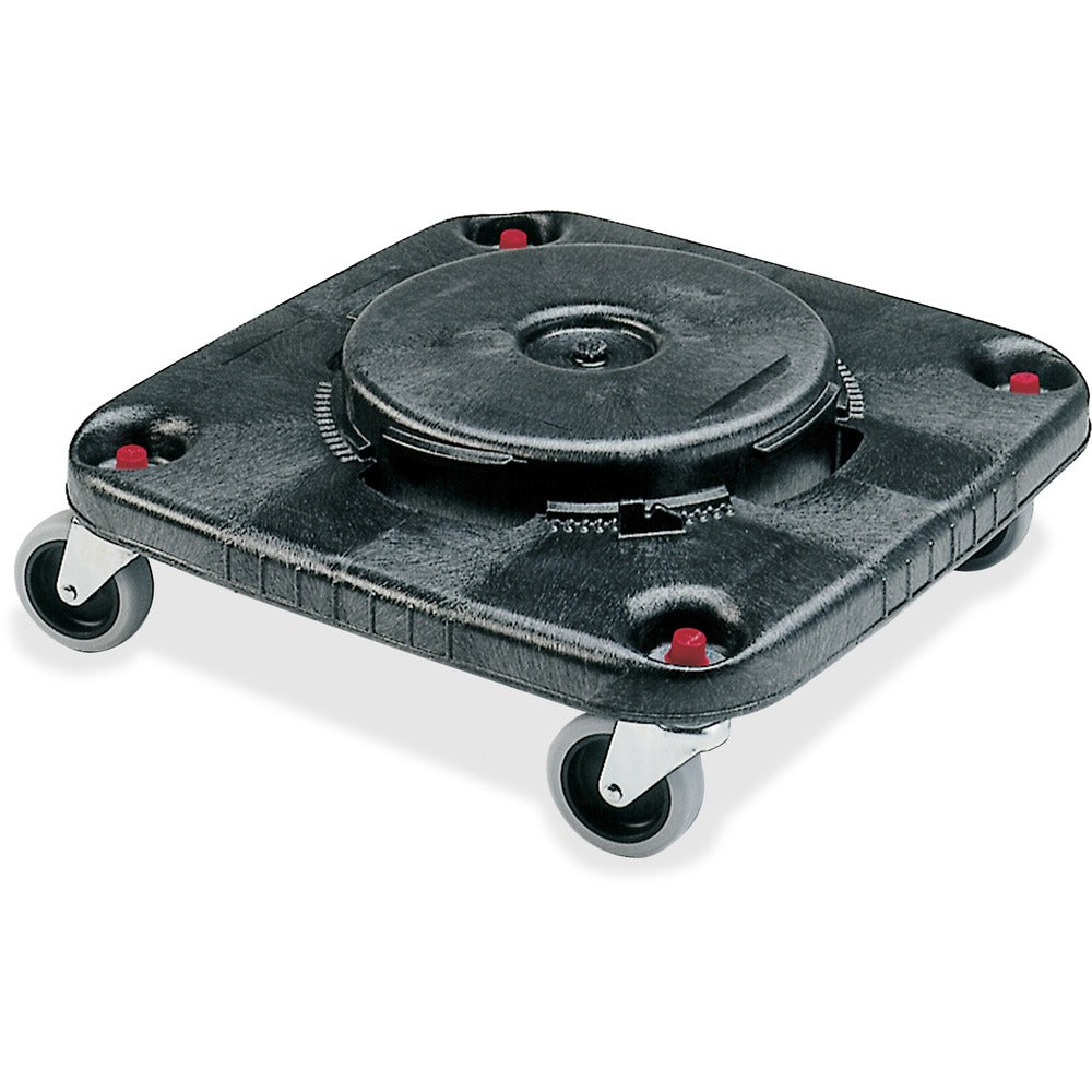 Image of Rubbermaid Commercial Products Brute Square Dolly, f/28/40/50 Gal, 17-1/4"x6-1/4", 2/CT, BK