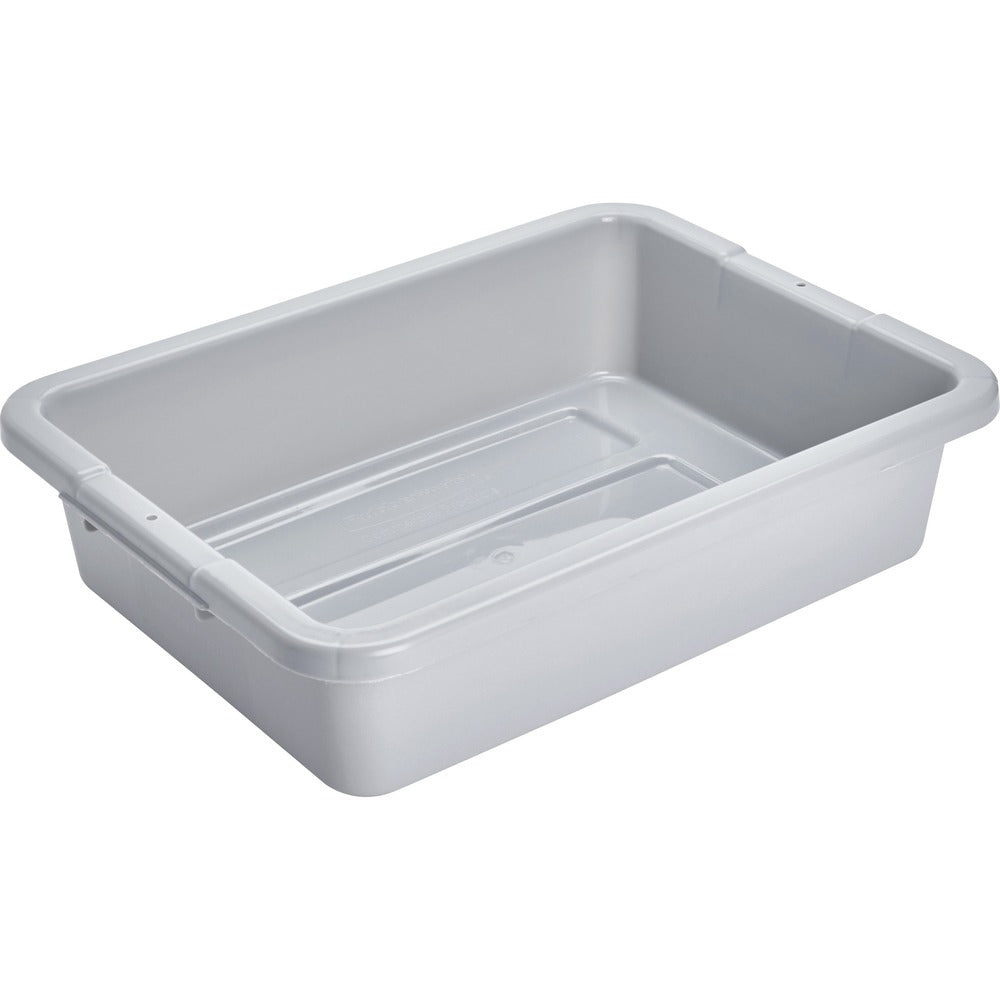 Image of Rubbermaid Commercial Products Bus/Utility Box, 4.6 Gallon, 15"x20"x5", 12/CT, Gray