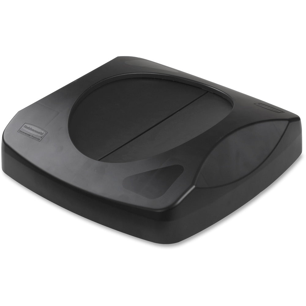 Image of Rubbermaid Commercial Products Lid,Swing,f/Square Untouchable Container,16"x16"x4",6/CT,BK