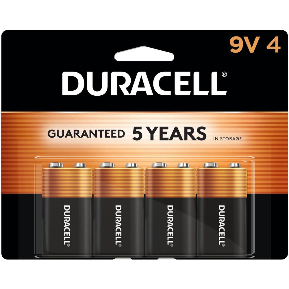Image of Duracell U.S.A. Alkaline Batteries, 9 Volt, Coppertop, 48/CT
