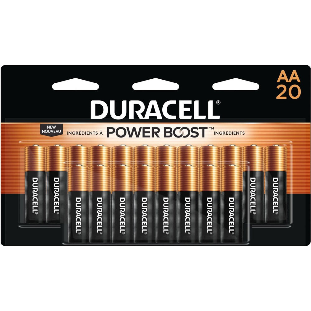 Image of Duracell U.S.A. Batteries,AA,Coppertop,Alkaline,20/PK,12PK/CT,Gold/Black