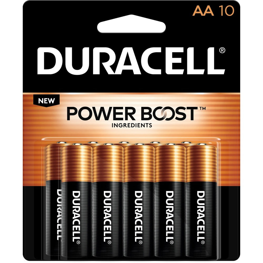 Image of Duracell U.S.A. Batteries,AA,Coppertop,Alkaline,10/PK,48PK/CT,Gold/Black