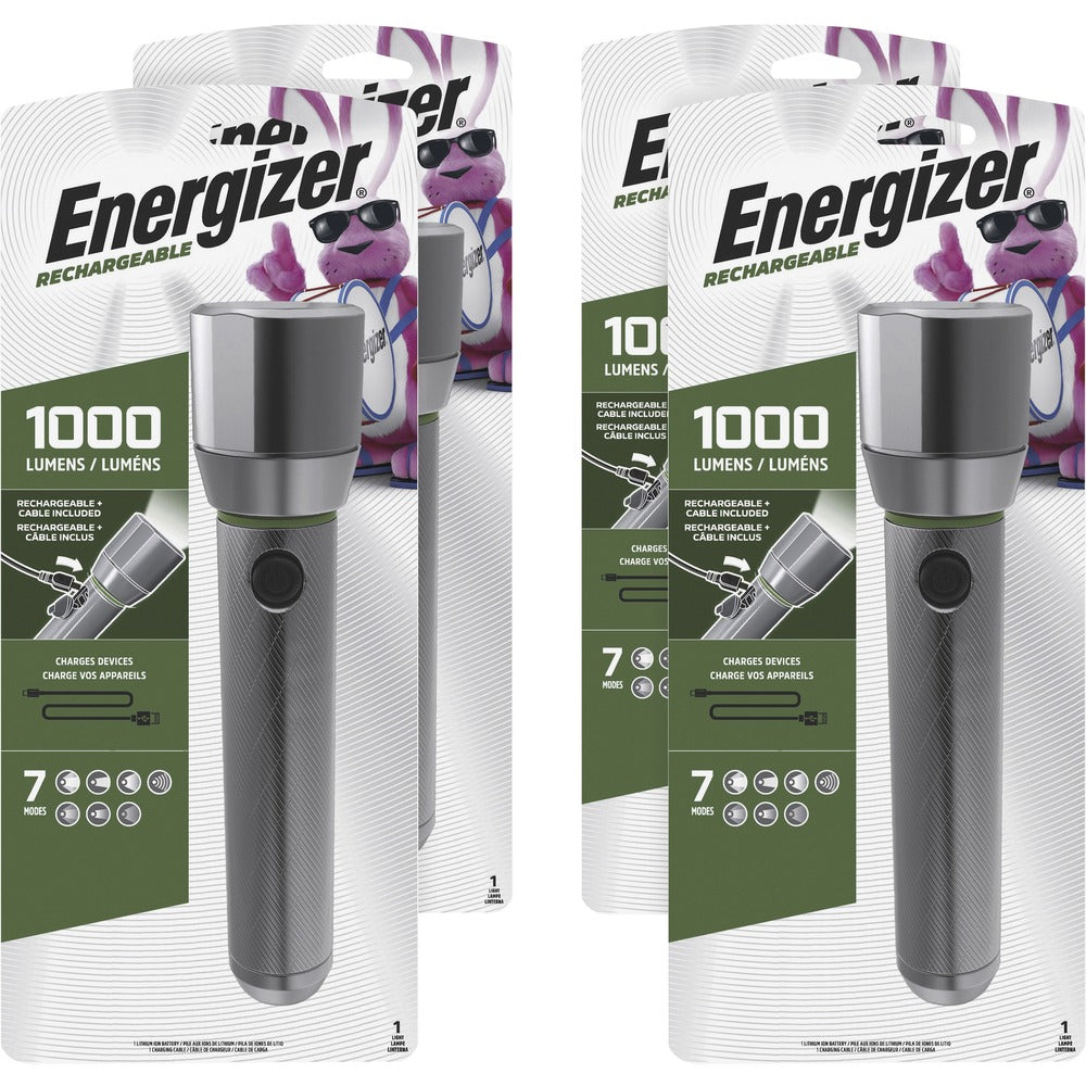 Image of Eveready Battery Co Inc Flashlight, LED, Rechargeable, 1000 Lumens, 200m, 4/CT, SR