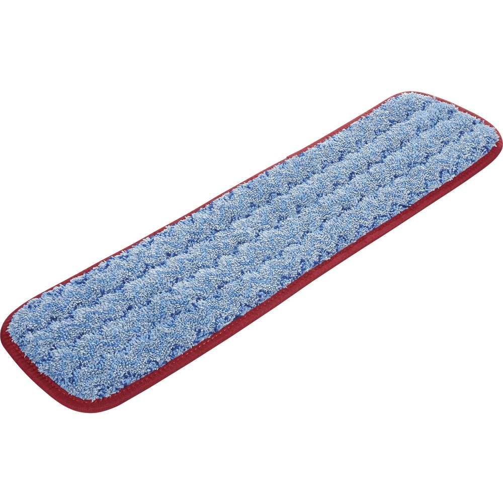 Image of Rubbermaid Commercial Products Wet Pad, Microfiber, Hygen, ZigZag, 18", 12/CT, Red