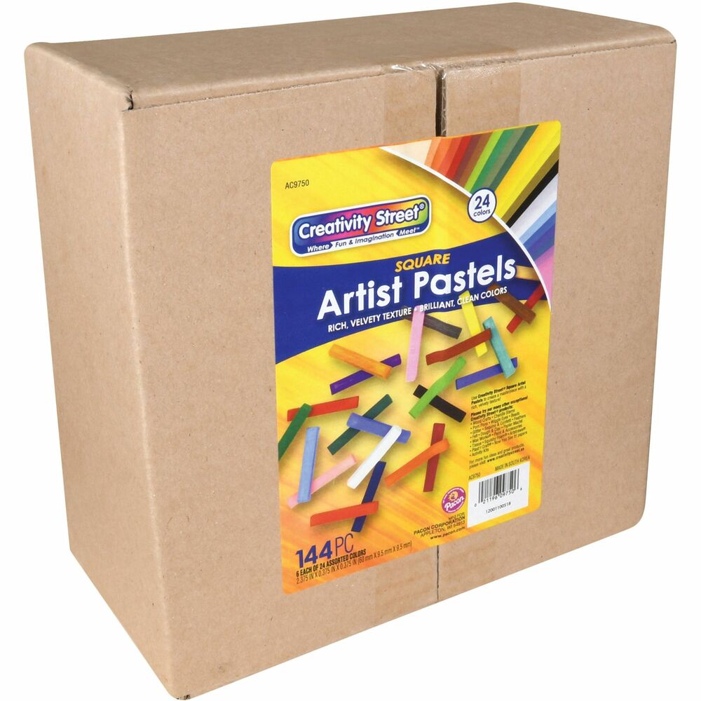 Image of Pacon Pastel, 2/5"Wx2/5"Lx2-2/5"H, 144/ST, Assorted