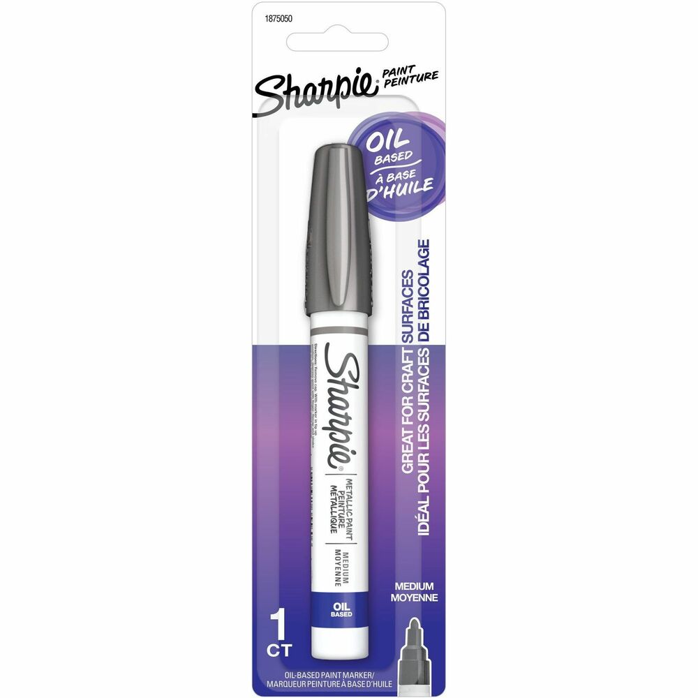 Image of Newell Brands Sharpie Paint Marker, Oil-Based, Medium Point, Silver