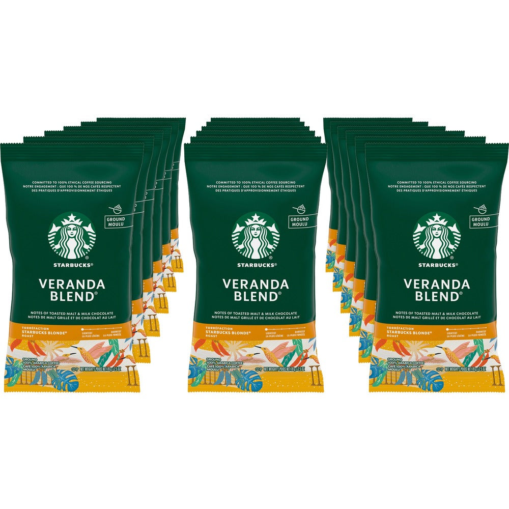 Image of Starbucks Ground Coffee, Veranda Blend, 2.5oz f/Single Pot,18/BX