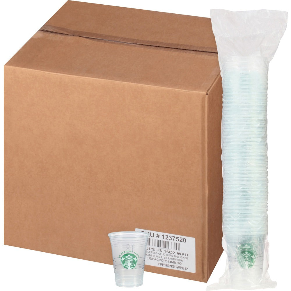 Image of Starbucks Cold Cup, 16 oz., 1000/CT, Clear/Green