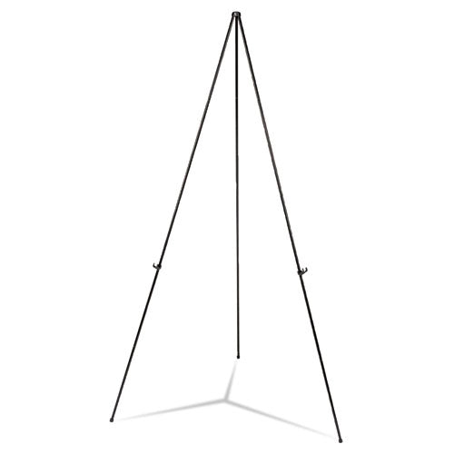 Image of Universal® Heavy-Duty Instant Setup Foldaway Easel, Adjusts 25" to 63" High, Aluminum, Black