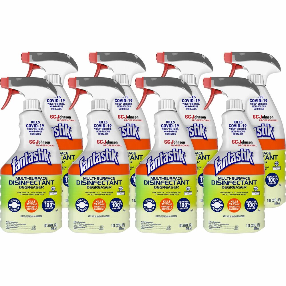 Image of S.C. JOHNSON & SON, INC Cleaner, Multi-Surface, Fantastik, 23 fl oz/1 Gal, 8/CT, GN