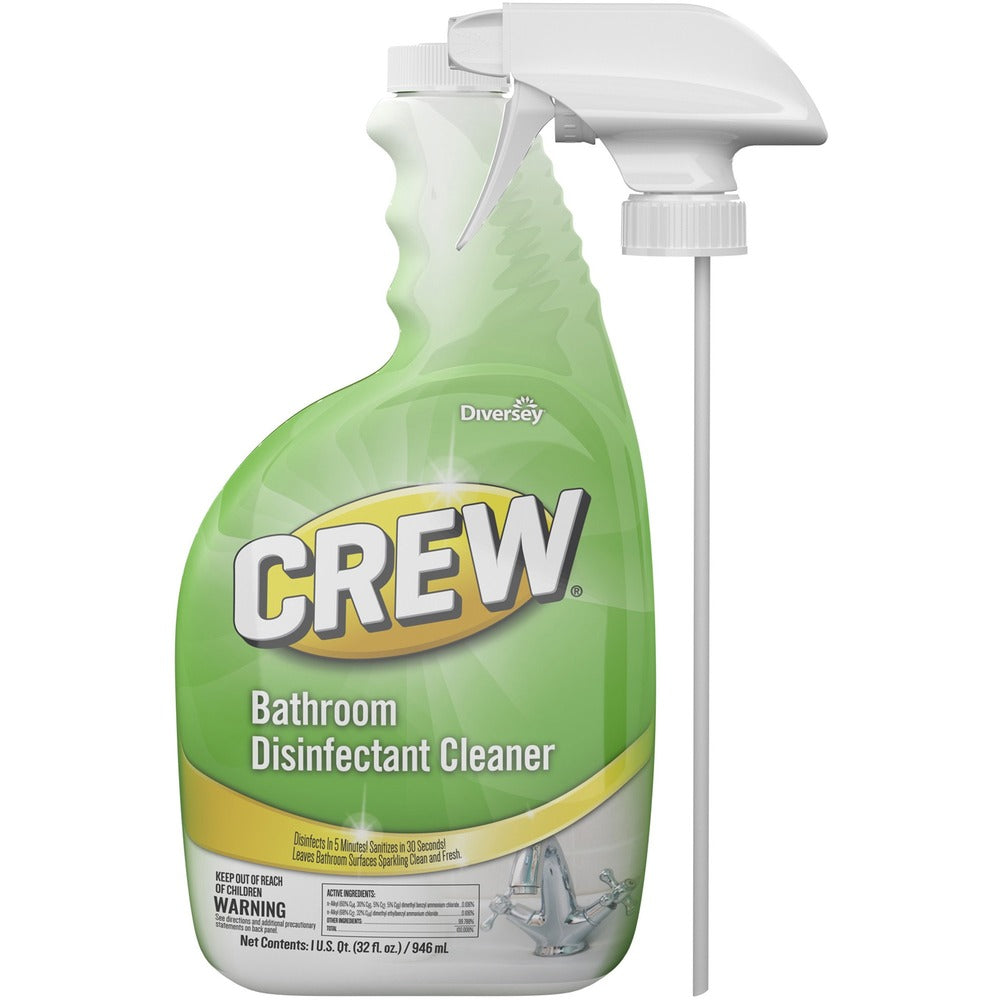 Image of Diversey Care Bathroom Disinfectant Cleaner, 1 Step, 32 oz, 4/CT, Clear