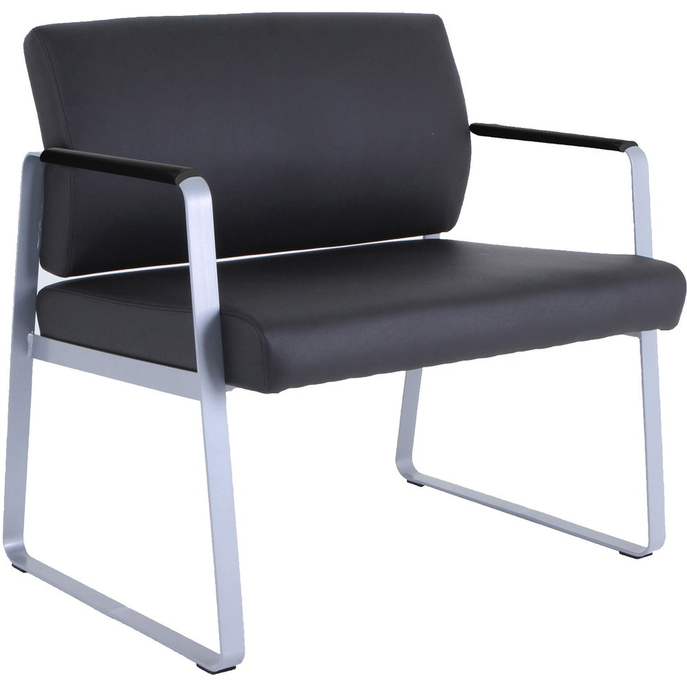 Image of Lorell Guest Chair,Antimicrobial,500lb,34-1/4"x19-1/4"x34-1/4",BKSR