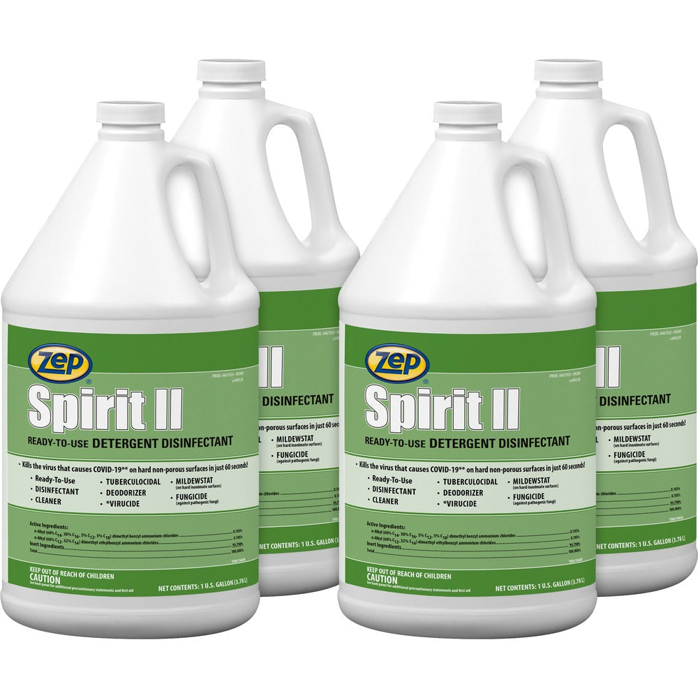 Image of Zep Commercial Detergent Disinfectant, Ready-to-Use, 1 Gallon, 4/CT, Multi