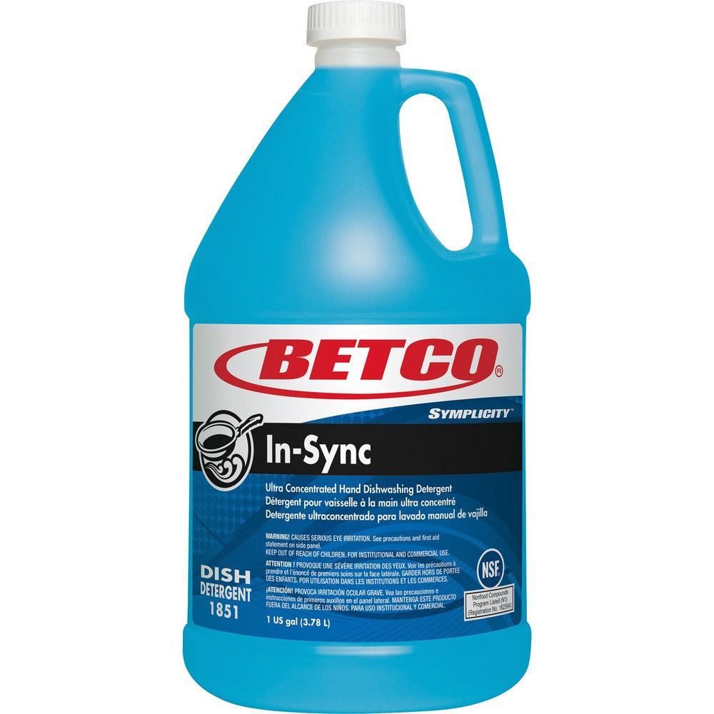 Image of Betco Corporation Dishwashing Detergent, Manual, Liquid, 1Gal, Blue